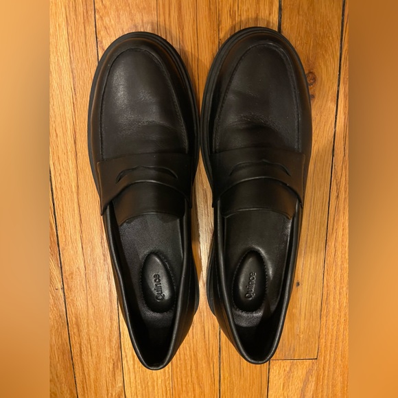 Quince Women’s Italian Leather Lug Sole Loafer Black Size 9 - Picture 8 of 9
